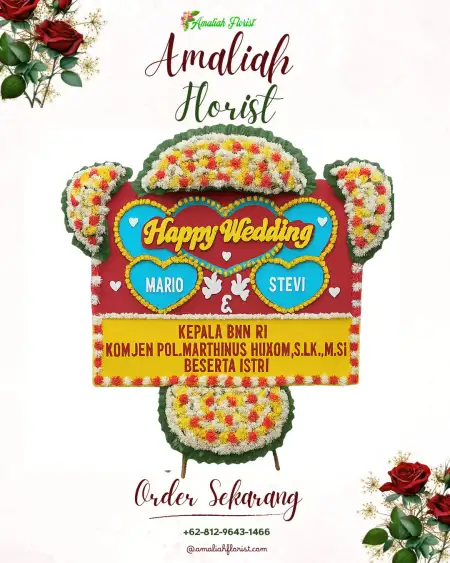 Papan Bunga Pernikahan Lehan